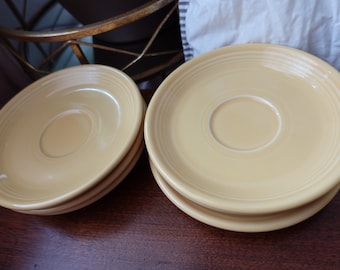 Vintage Yellow Fiestaware 6-piece Set: Dinner, Lunch, Salad, Bread