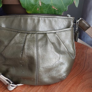 Vintage COACH CIRCA 2000 gray over shoulder Leather Bag
