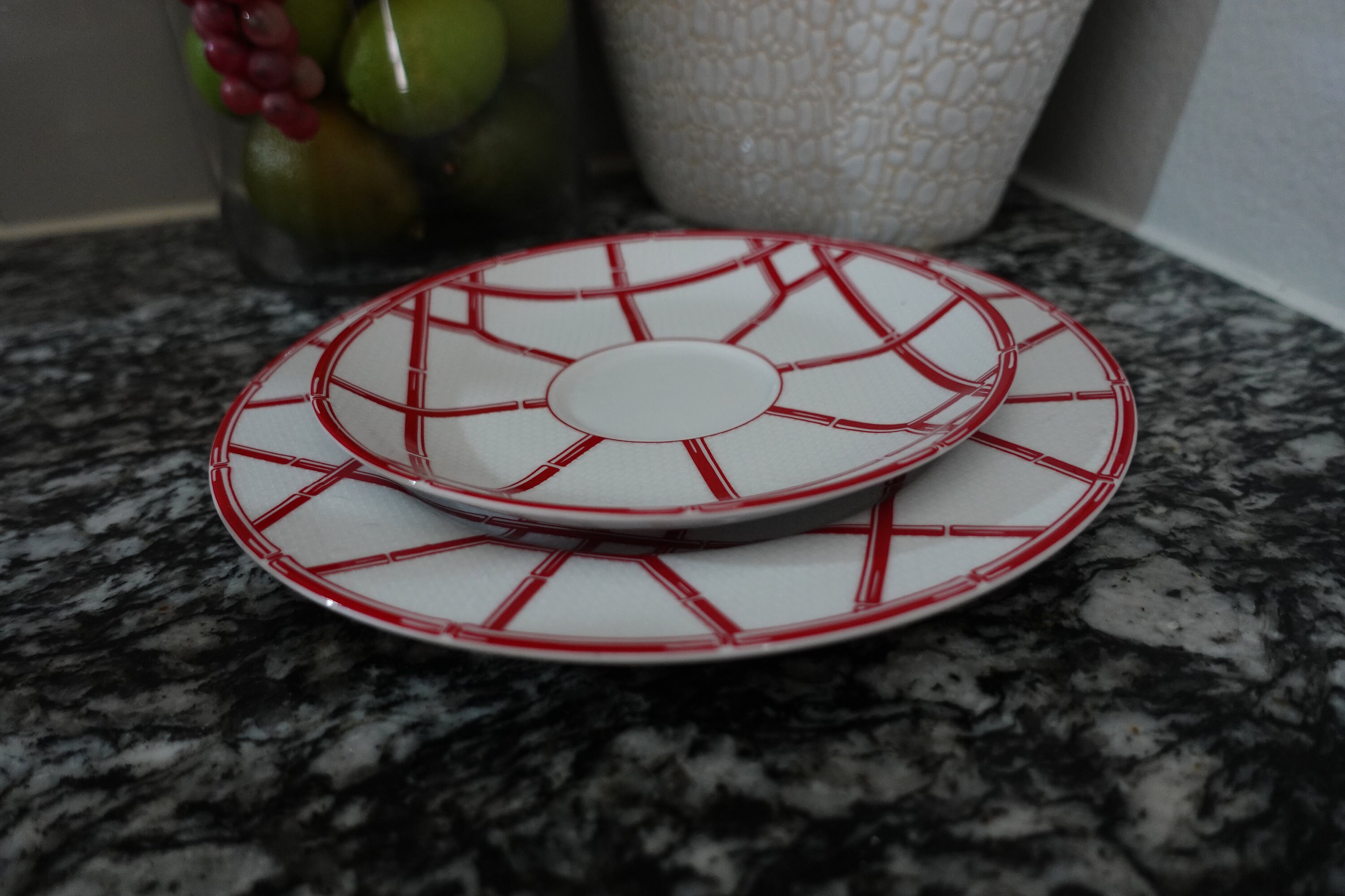 Ralph Lauren Red Pagoda Salad & Saucer Plates - Etsy