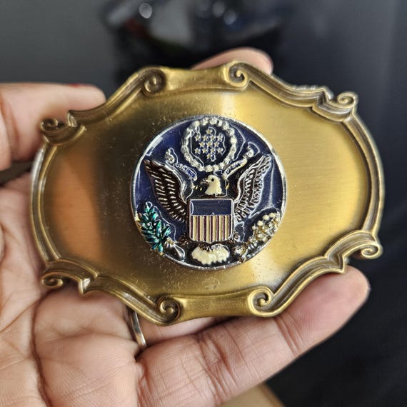 Vintage Raintree 1978 Belt Buckle United States of‎ America Vintage Raintree 1978 Belt Buckle Made In The USA American  main image 4