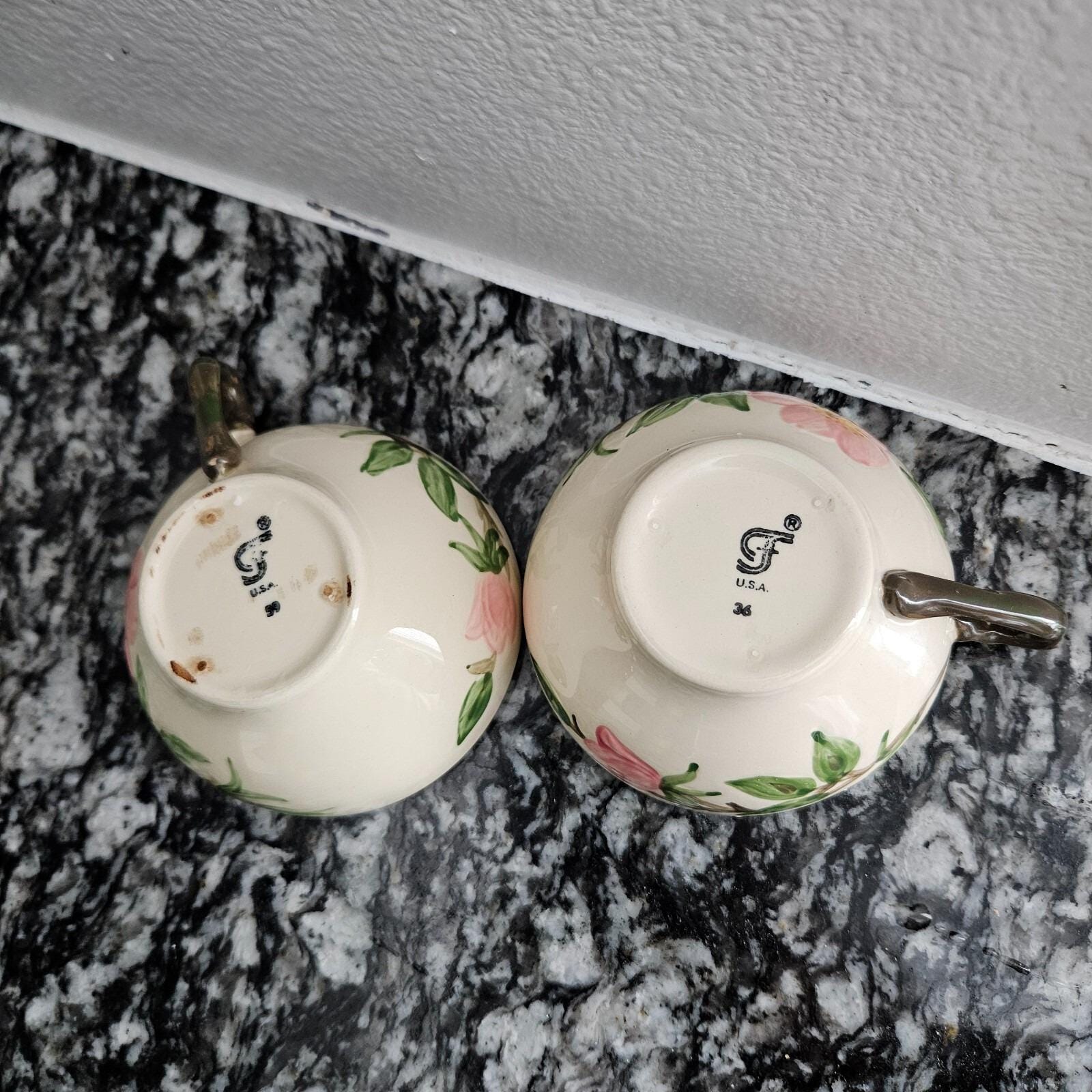 American Dessert Rose 二つに分かれた皿　フランシスカン American Dessert Rose 二つに分かれた皿 フランシスカン American