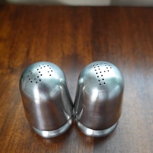 Vintage Reed and Barton salt pepper shakers sleek servingware