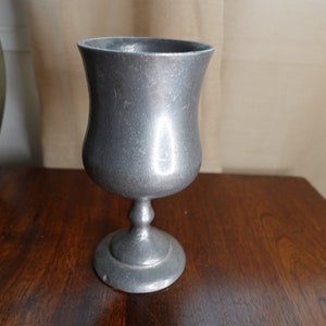 vintage pewter metal Medieval times goblet
