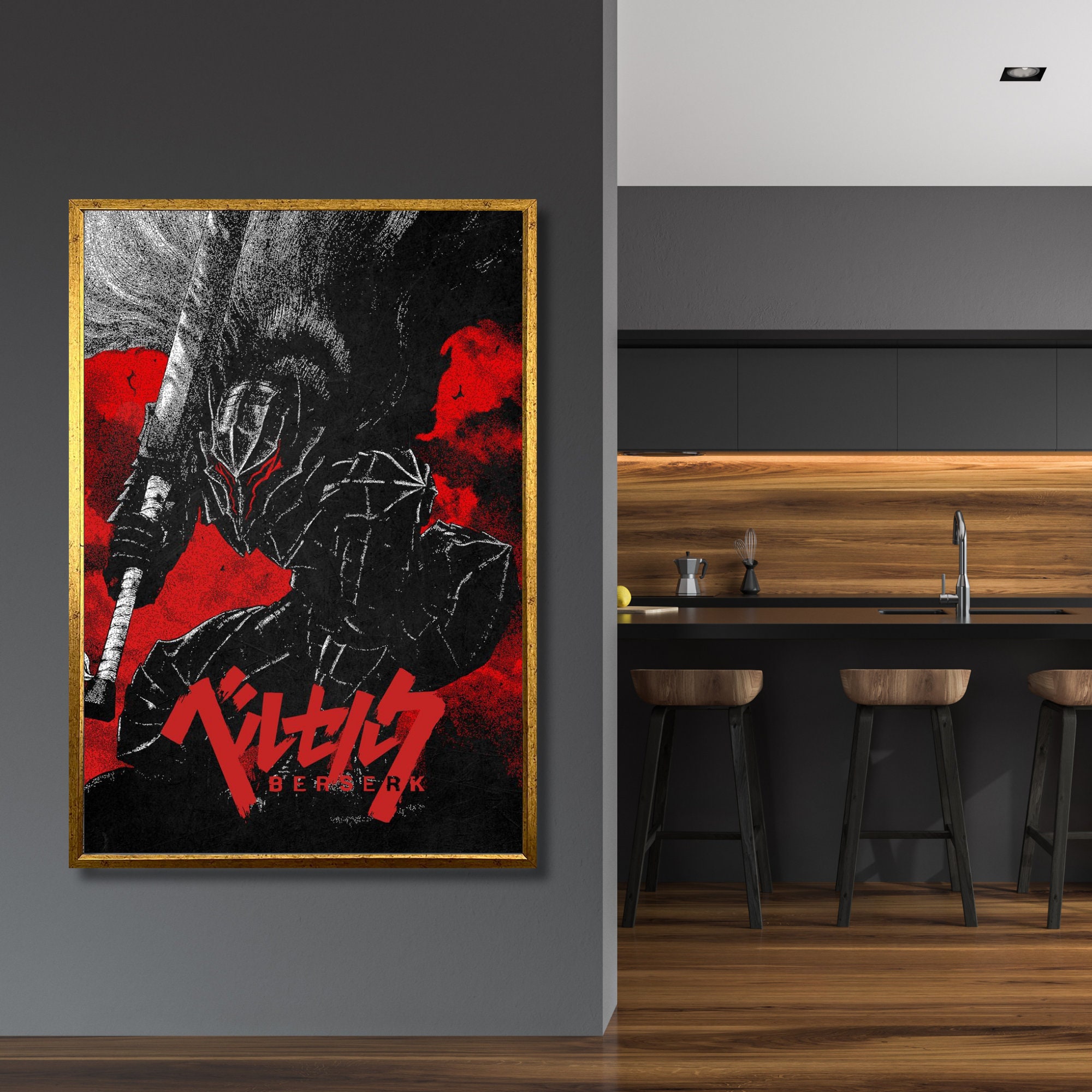 SHAHU Berserk Anime Poster for Bedroom Aesthetic Wall Decor Canvas Wall Art  Gift 12x18inch(30x45cm)