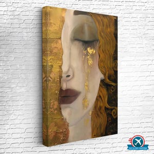 Gustav Klimt - Golden Tears, Modern Canvas Wall Decor, Housewarming Gifts, Classic Canvas Art, Canvas Wall Art, Home Decor Canvas