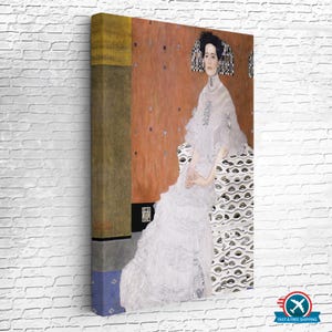 Gustav Klimt - Portrait of Fritza Riedler, Housewarming Gifts, Large Wall Hanging, Modern Canvas Wall Decor, Home Decor Canvas