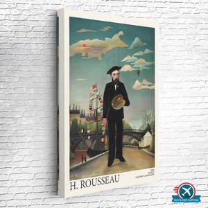 Henri Rousseau - Self-Portrait, Home Decor Canvas, Canvas Wall Art, Canvas Room Decor, Large Wall Hanging, Modern Canvas Wall Decor
