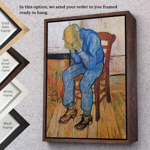 Wee Blue Coo Van Gogh „Alter Mann In Trauer“ Kunstprint Gerahmt – 9x7 Zoll Wanddeko Für Zuhause