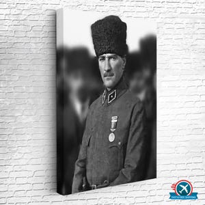 Atatürk Canvas Painting, Classic Canvas Art, Canvas Wall Art, Framed Canvas Wall Art, Modern Canvas Wall Decor, Large Wall Hanging