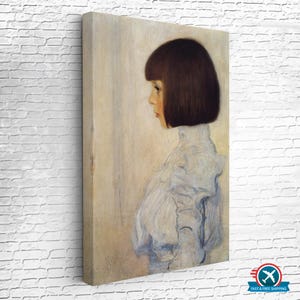 Gustav Klimt - Portrait of Helene Klimt, Modern Canvas Wall Decor, Canvas Wall Art, Canvas Room Decor, Housewarming Gifts, Home Decor Canvas