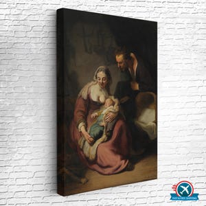 Rembrandt van Rijn - The Holy Family, Canvas Wall Art, Home Decor Canvas, Framed Canvas Wall Art, Canvas Room Decor, Classic Canvas Art