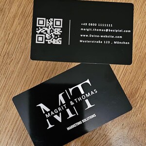 Anpassbare Metall-Visitenkarten mit Ihrem Design - Langlebig  - Graviert & Personalisiert