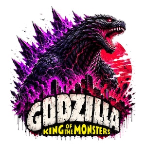 Godzilla PNG, King Of The Monsters, Kaiju Monster Shirt Design (Digital Download)
