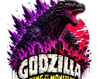 Godzilla PNG, King Of The Monsters, Kaiju Monster Shirt Design (Digital Download)