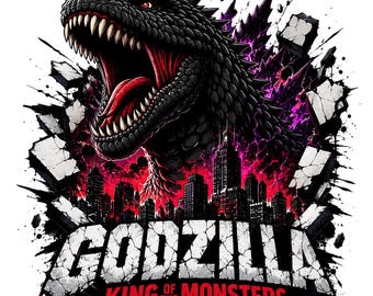 Godzilla PNG, Roaring Kaiju Monster, Godzilla Action (Digital Download)