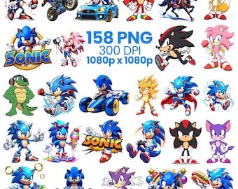 Sonic PNG Mega Bundle: Tails, Knuckles, Amy, Shadow (Instant Download)