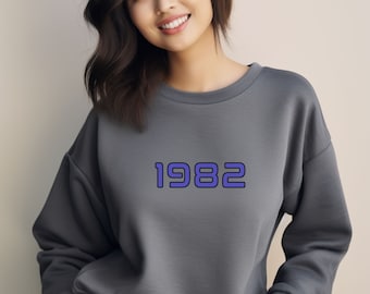 Vintage 1982 Sweatshirt, 1982 sweatshirt, 1982 birth year sweatshirt, Birthday Gift, Gift for Her, Gift for Him, Gift for Mom, Gift for Dad