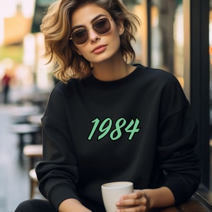 Bluza Vintage 1984, Bluza 1984, Bluza z rokiem urodzenia 1984, Prezent urodzinowy, Prezent dla niej, Prezent dla niego, Prezent dla mamy, Prezent dla taty