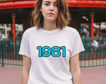 Vintage 1981 T-shirt, Vintage 1981 shirt, 1981 birthday shirt, gift for him, gift for her, birthday gift, Gift for mom, Gift for Dad