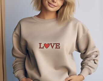 Linda sudadera de amor, sudadera de amor, sudadera para mujer, regalo para ella, regalo de Navidad, regalo de aniversario, regalo para el amor