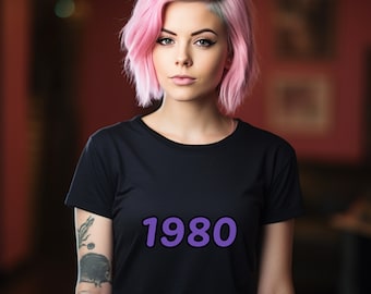 Vintage 1980 T-shirt, Vintage 1980 shirt, 1980 birthday shirt, gift for him, gift for her, birthday gift, Gift for mom, Gift for Dad