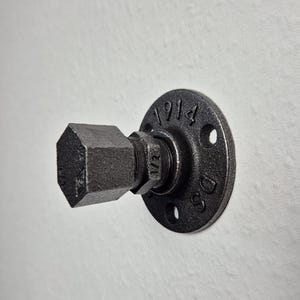 Black metal coat hook, industrial wall hook, bathroom towel rack