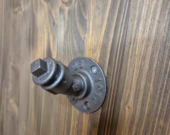 Metal coat hook – wall hook in industrial design – robust jacket and towel hook for hallway, bathroom and kitchen