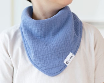 Layered Child Bandana Bib | Waterproof and Absorbent Special Needs Bib | Toddler Drool Bib | Drool Scarf | Organic Cotton Bib | Spit Bib