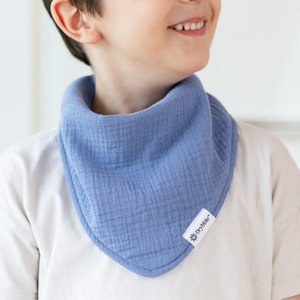 Layered Child Bandana Bib | Waterproof and Absorbent Special Needs Bib | Toddler Drool Bib | Drool Scarf | Organic Cotton Bib | Spit Bib