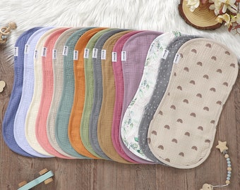 Multi-Layer Waterproof Burp Cloths | Organic Cotton Burpcloth | Baby Shower Gift | Baby Burp Rug | Muslin Burp Rug | Unisex Shoulder Rag