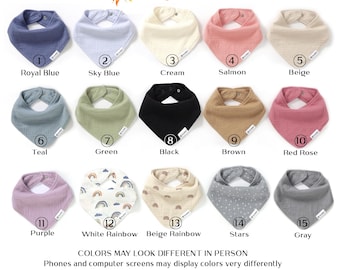 Wasserdichte Bandana Lätzchen | GOTS Bio-Baumwolle Dribble-Lätzchen | Baby-Dusche-Geschenk | Baby Sabber Lätzchen | Baby Lätzchen Musselin | Lätzchen | Neues Baby-Geschenk