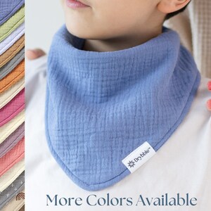 Waterproof Layered Child Bandana Bibs| Absorbent Special Needs Bib | Organic Cotton Bib | Toddler Drool Bib | Drool Scarf | Dignity Bib