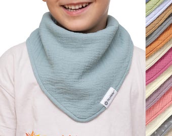 2 Absorbent Toddler Bib | Multi-Layer Waterproof Kid Bandana Bibs | Special Needs Drool Bib | Organic Cotton Bib | Dignity Scarf | Spit Bib