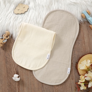 2 flerskiktade vattentäta späckdukar | Ekologisk bomullsspäckduk | Babyshowerpresent | Babyspäckmatta | Muslinspäckmatta | Unisex axelduk