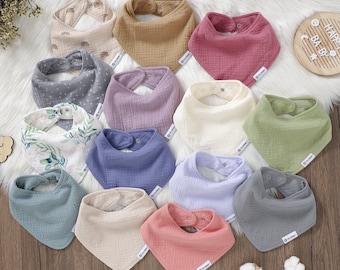Baby Sabber Lätzchen | Bandana Lätzchen | Baby-Dusche-Geschenk | Lätzchen aus Bio-Baumwolle | Baby Lätzchen Musselin | Wasserdichte Lätzchen | Neues Baby-Geschenk