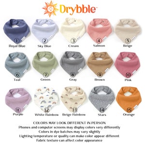 Waterdichte bandana-slabbetjes | GOTS biologische katoenen slabbetjes | Kraamcadeau | Babykwijlslabbetjes | Mousseline babyslabbetjes | Slab | Nieuw babycadeau