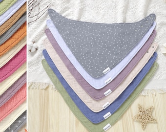 BULK Child Bandana Bibs | Waterproof and Absorbent Special Needs Bibs | Organic Cotton Bib | Toddler Drool Bib | Drool Scarf | Dignity Bib