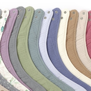 Multi-Layer Waterproof Bibs | Organic Cotton Dribble Bibs | New Baby Shower Gift | Baby Drool Bibs | Muslin Baby Bibs | Unisex Bandana Bibs