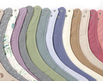 Mehrschichtige wasserdichte Lätzchen | Lätzchen aus Bio-Baumwolle | Neues Babypartygeschenk | Baby Sabber Lätzchen | Baby Lätzchen Musselin | Unisex Bandana Lätzchen