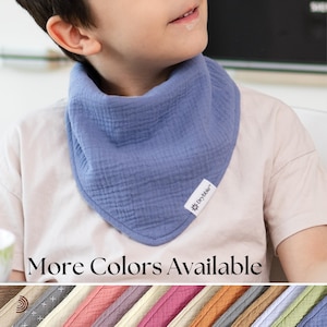 THICK Child Bandana Bibs | Waterproof and Absorbent Special Needs Bib | Organic Cotton Bib | Toddler Drool Bib | Drool Scarf | Dignity Bib