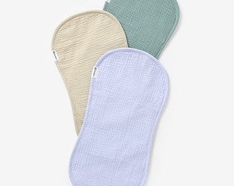 Waterproof Layered Burp Cloth | GOTS Organic Cotton Burpcloths | Baby Shower Gift | Baby Burp Rug | Muslin Cotton Cloth | Shoulder Cloth