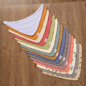 BULK Child Bandana Bib | Waterproof and Absorbent Special Needs Bib | Organic Cotton Bibs | Toddler Drool Bibs | Drool Scarf | Dignity Bibs