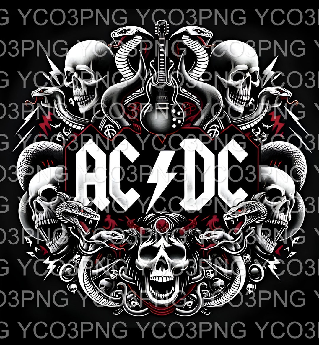 ACDC Band PNG: Retro Rock Graphics (instant Download) - Etsy