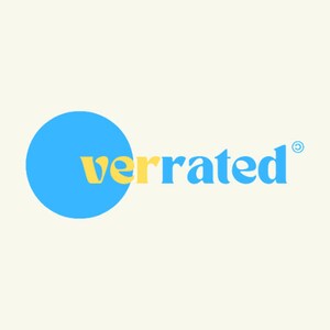 May include: A blue circle with the word "overrated" in yellow text.