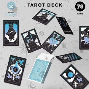 Tarot Card Deck Printable | Tarot Cards Svg | Tarot Cards Print | Tarot Deck Printable | Tarot Cards Deck | Printable Digital Tarot Deck