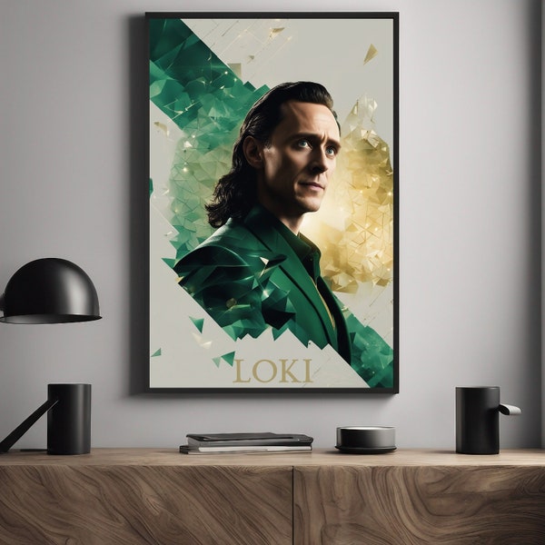 LOKI POSTER  - Marvel - Retro Movie Poster - Minimalist Art - Retro Modern - Vintage Poster - Midcentury Art - Wall Art- Loki Print-Avengers