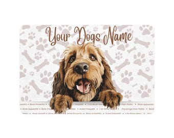 Otterhound Personalized Pet Food Mat, Custom Dog Food Mat, Dog Feeding Mat, Cute Pet Mat, Dog Lovers Gift