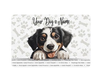 Appenzeller Sennehund Personalized Dog Food Mat, Custom Pet Feeding Station, Cute Dog Mat, Gourmet Pet Decor, Unique Gift for Dog Lovers