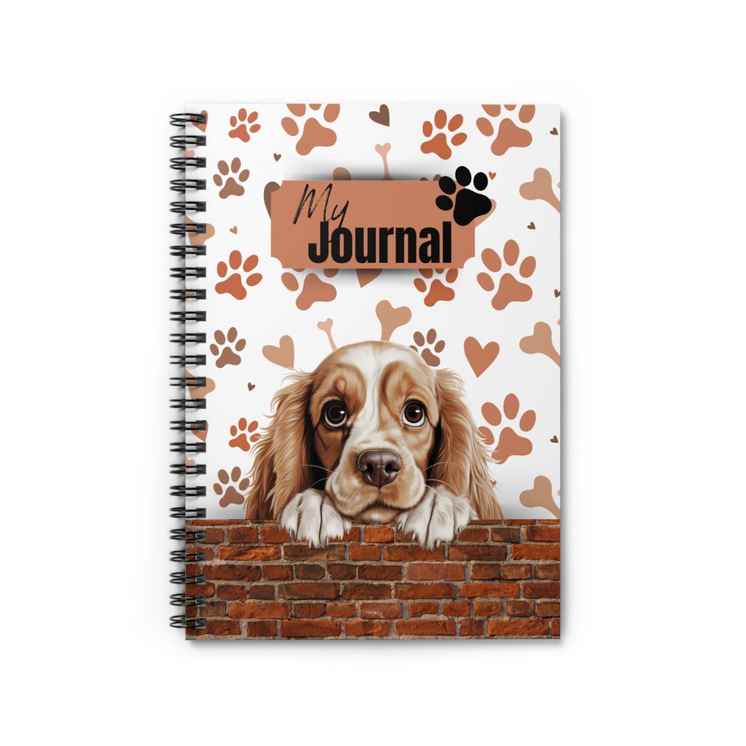 Cocker Spaniel Notebook Cocker Spaniel Spiral Notebook - Ruled Line - Etsy