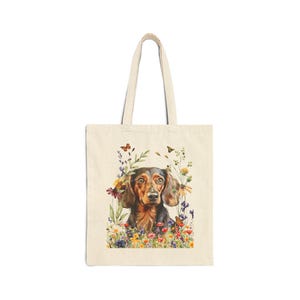 Dachshund Canvas Tote Bag